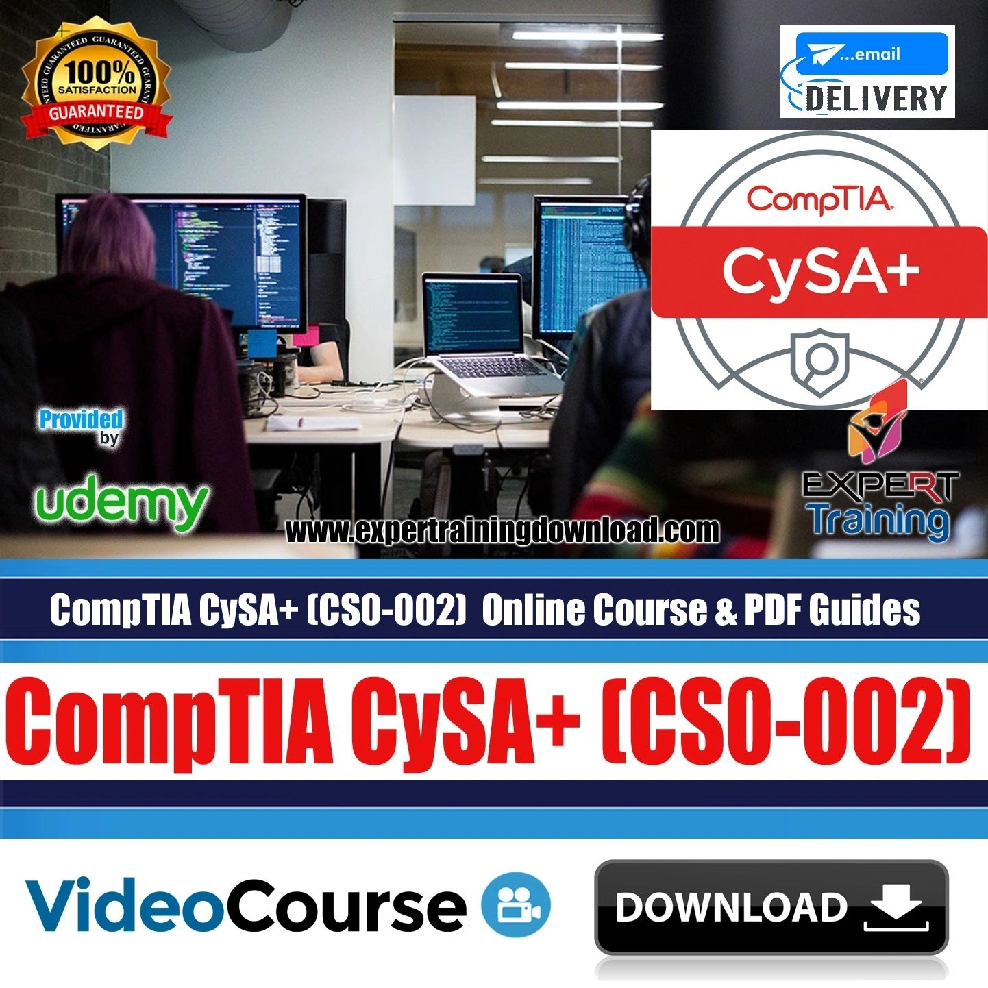 CompTIA CySA+ (CS0-002) Online Course & PDF Guides