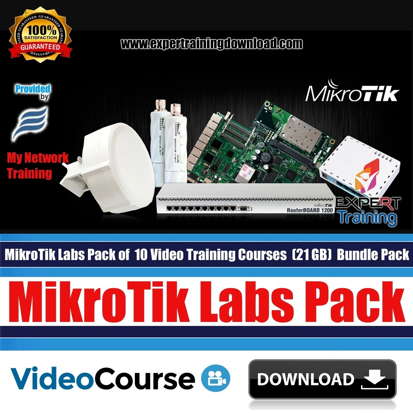 MikroTik Labs Bundle Pack of 10 Courses (21 GB) & PDF Guides